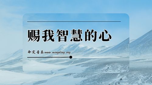 【命定音乐】第190首 -《赐我智慧的心》